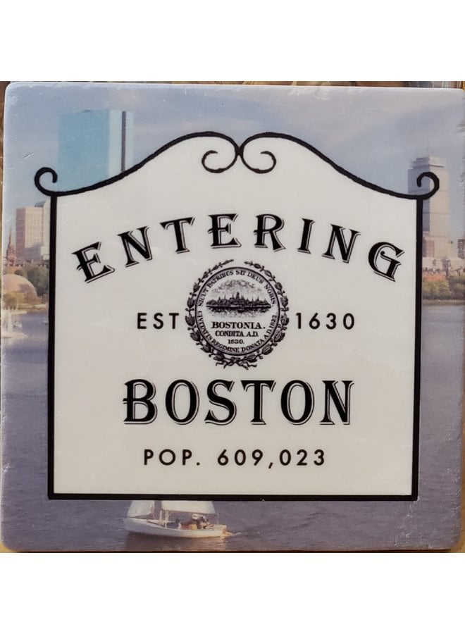 Entering Boston Marble Coaster