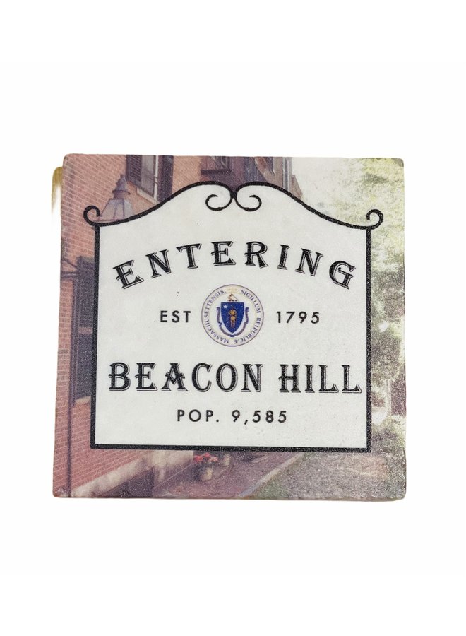 Entering Beacon Hill Marble Coaster
