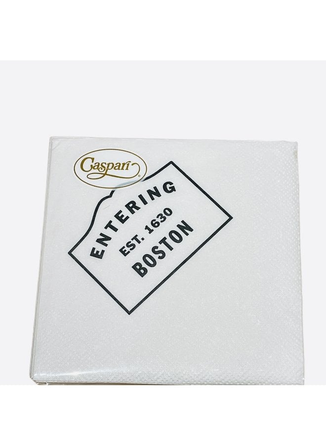 Entering Boston Cocktail Napkins - 24 Per Package