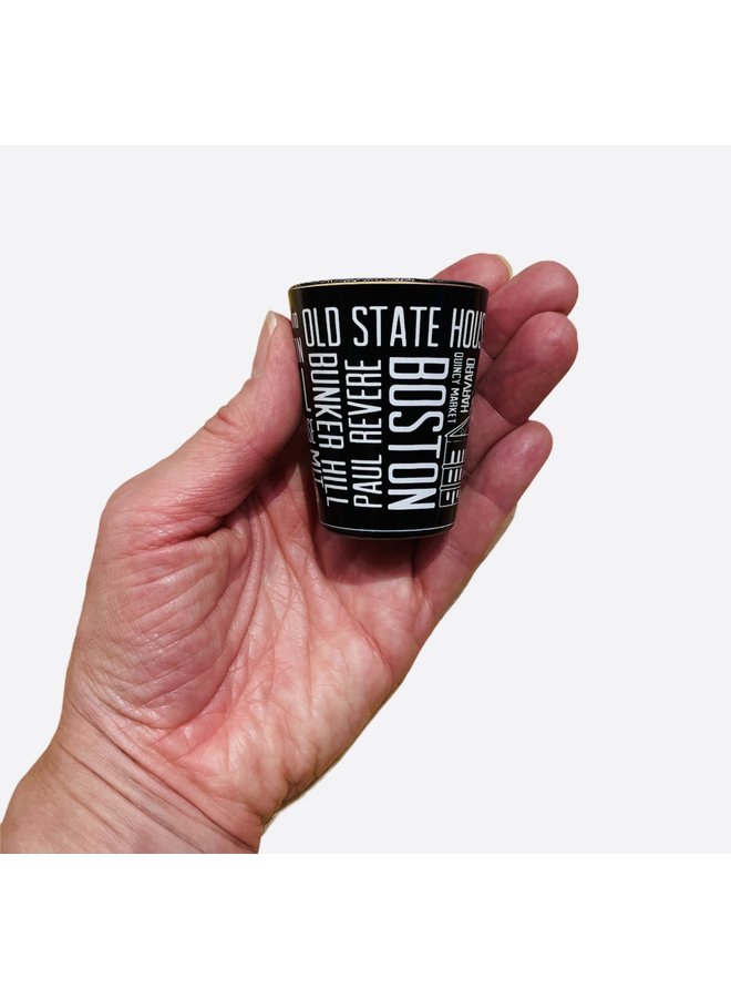 Boston Typography Shot Glass