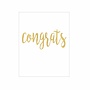 Congrats Script Gift Enclosure Cards in Gold Foil - 4 Mini Cards & 4 Envelopes