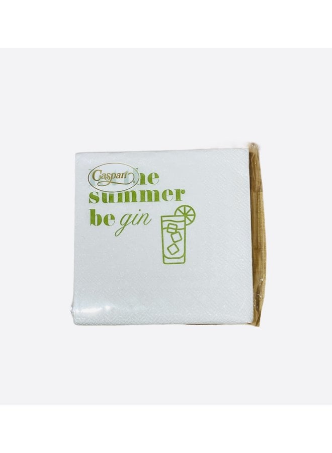 Let The Summer Be Gin Cocktail Napkins - 24 per package