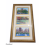 Gold Framed Trio of the Swanboats, Ducklings & Charles River