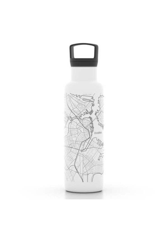 Boston MA Map 21 oz Insulated Hydration Bottle