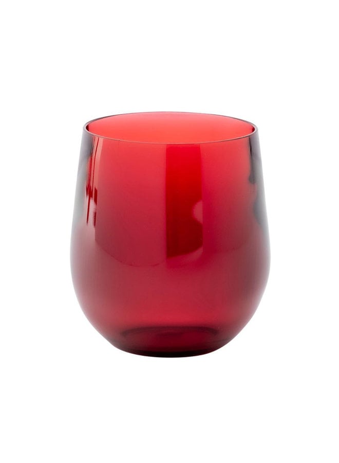 Acrylic 12oz Tumbler Glass in Cranberry - 1 Each