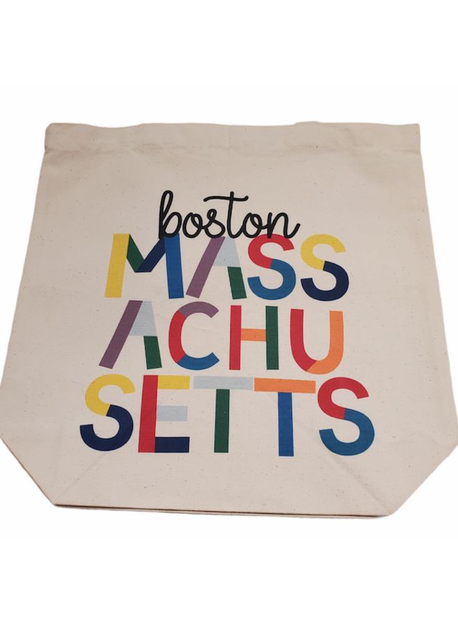 Boston Rainbow Type Shopping Tote