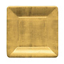 Gold Leaf Square Paper Salad & Dessert Plates - 8 Per Package