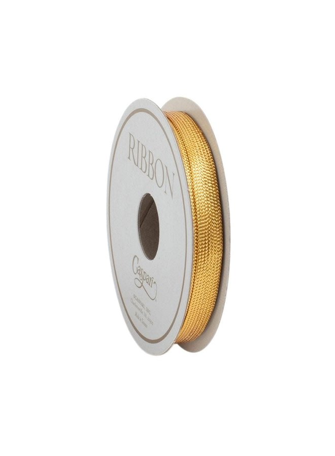 Gold Braided Tape Unwired Ribbon - 8 Yard Spool