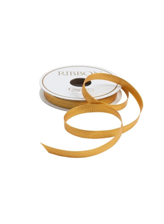 Gold Braided Tape Unwired Ribbon - 8 Yard Spool