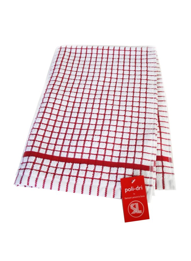 Tea Towel Poli-Dri Red