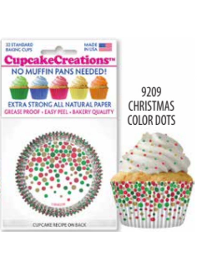 Christmas Color Dots Baking Cups
