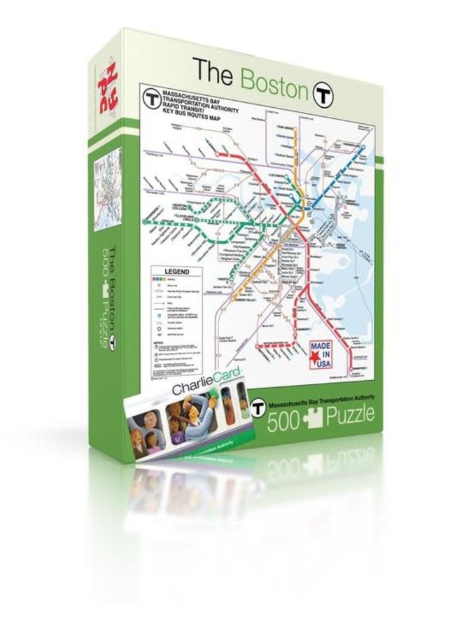 Boston T Map 500 piece Puzzle
