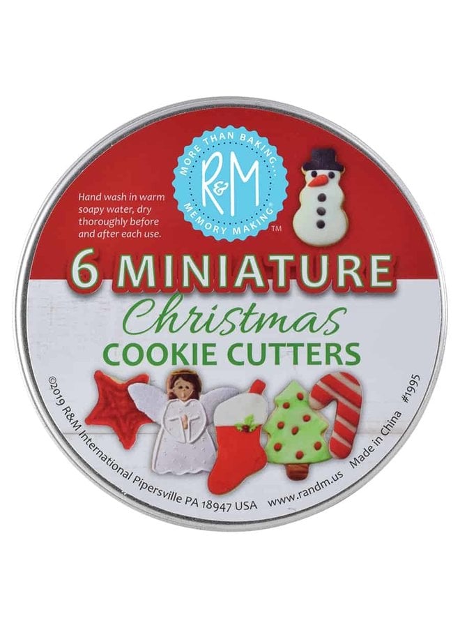 Mini Christmas Cookie Cutters (6 PC Set in Can)
