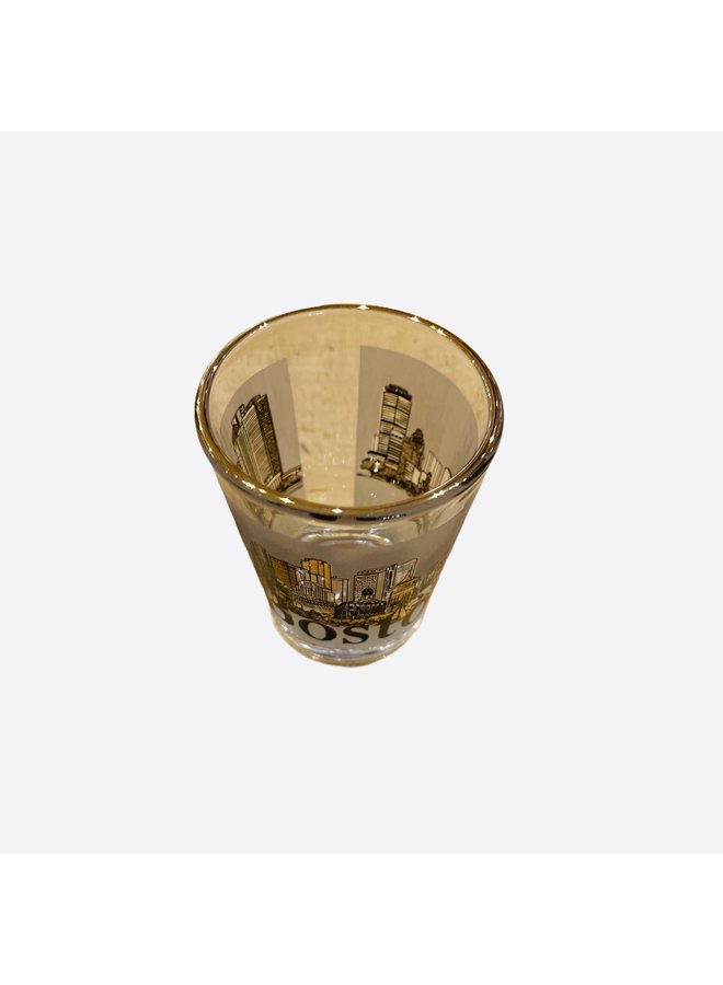 Boston Shot Glass Gold Rimmed