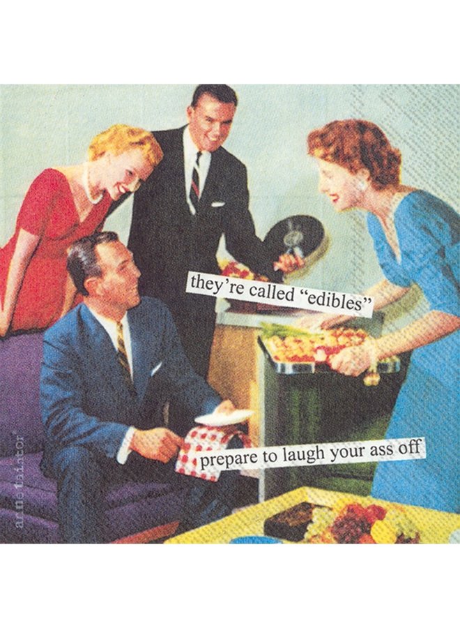 Anne Taintor Edibles Cocktail Napkin