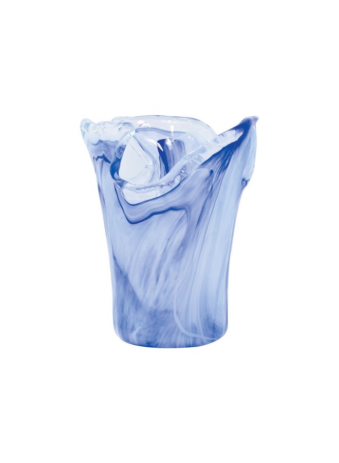 Onda Glass Cobalt Vase