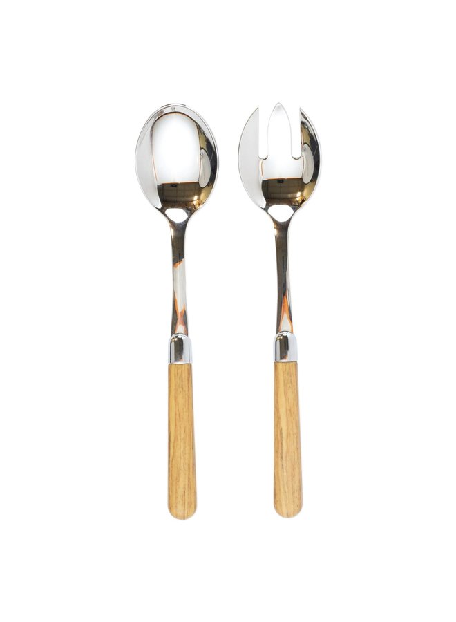 Albero Oak Salad Server Set