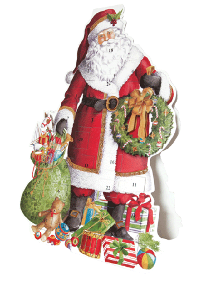 Standing Santa Claus 3-D Advent Calendar - 1 Each