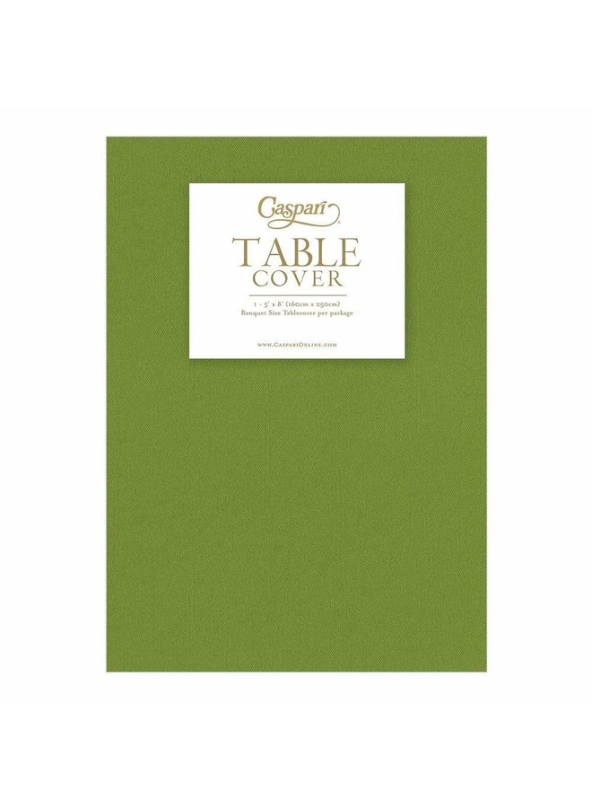 Paper Linen Solid Table Cover in Leaf Green - 1 Each