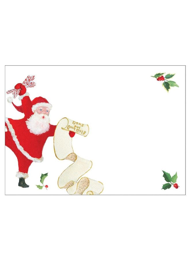 Dancing Santas Self-Adhesive Labels - 12 Per Package