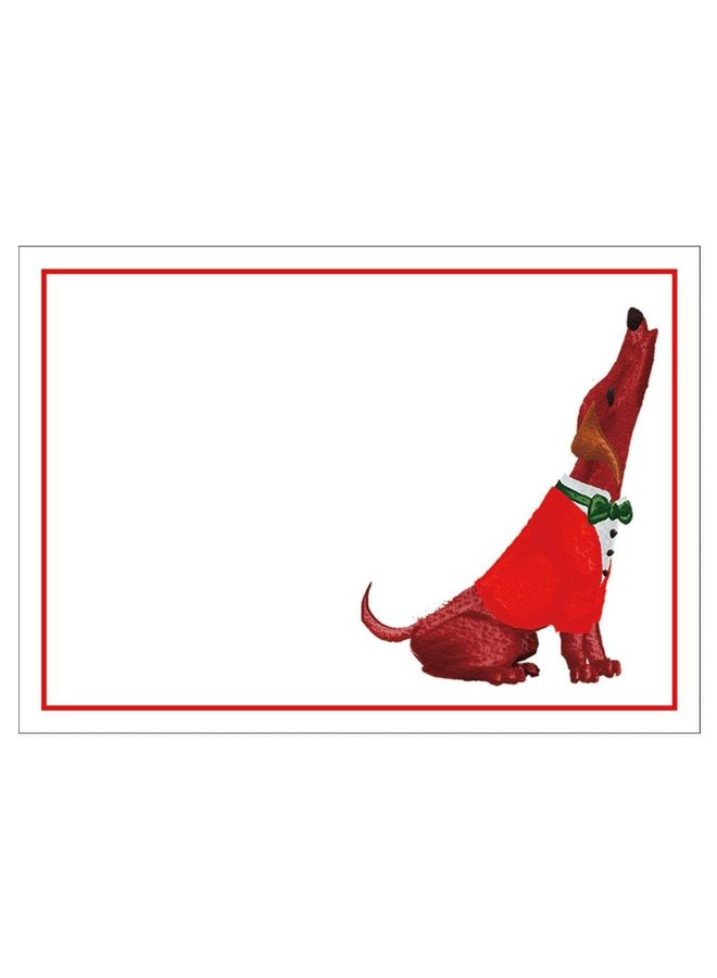 Caroling Dog Self-Adhesive Labels - 12 Per Package