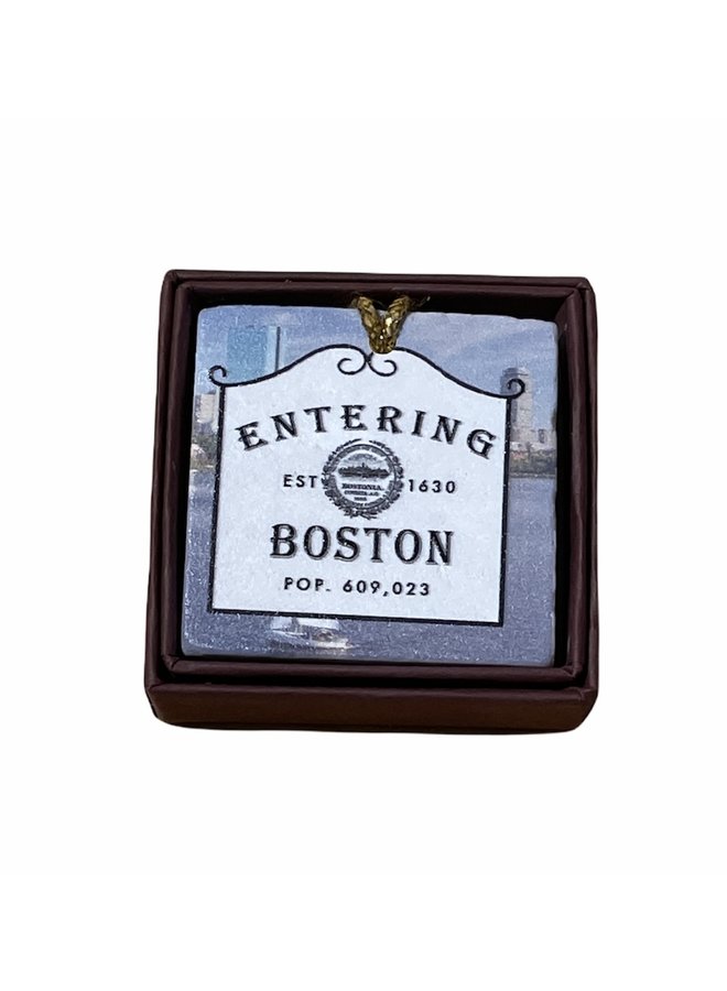 Entering Boston Ornament
