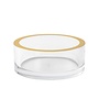 Acrylic Wine Bottle Coaster in Clear with Gold Rim - 1 Each