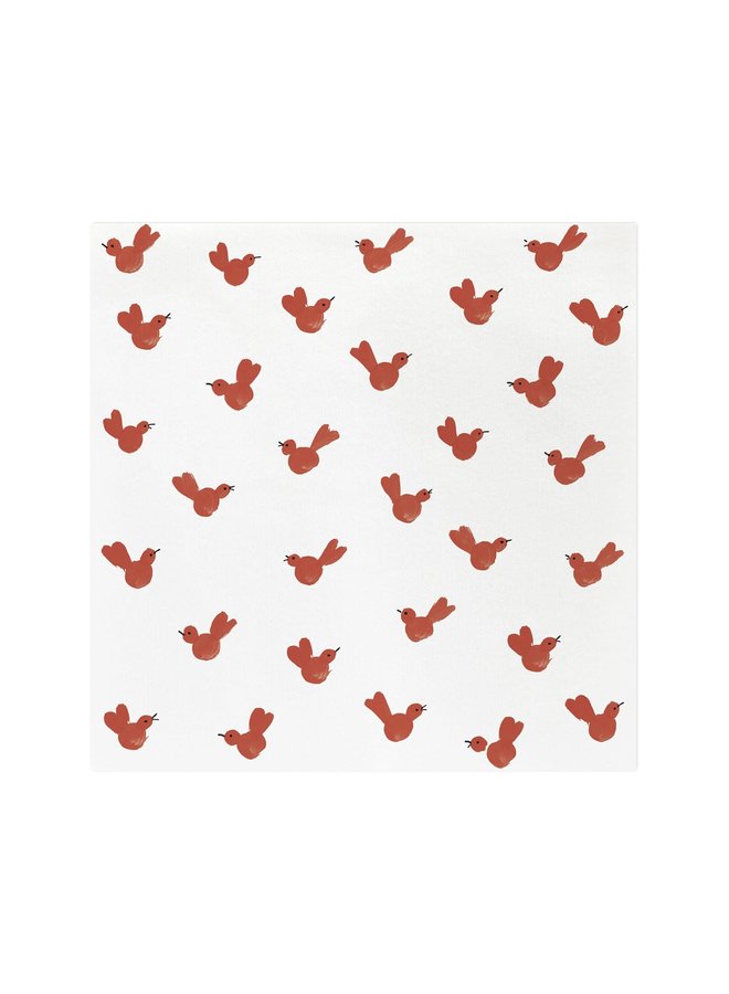 Papersoft Red Bird Dinner Napkins (Pack of 20)
