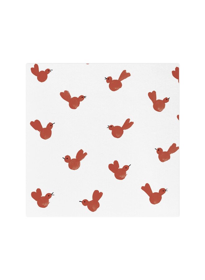 Papersoft Red Bird Cocktail Napkins (Pack of 20)