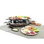 8 Person Matterhorn Raclette Party Grill with Wood Base Grill Top