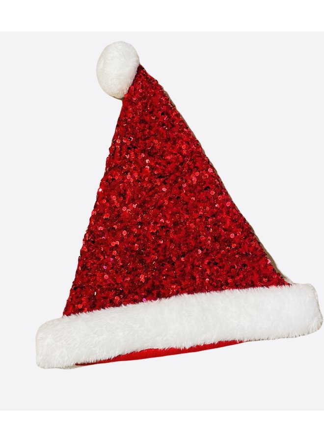 Velvet Sequin Red Hat