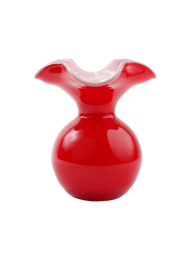 Hibiscus Glass Red Bud Vase