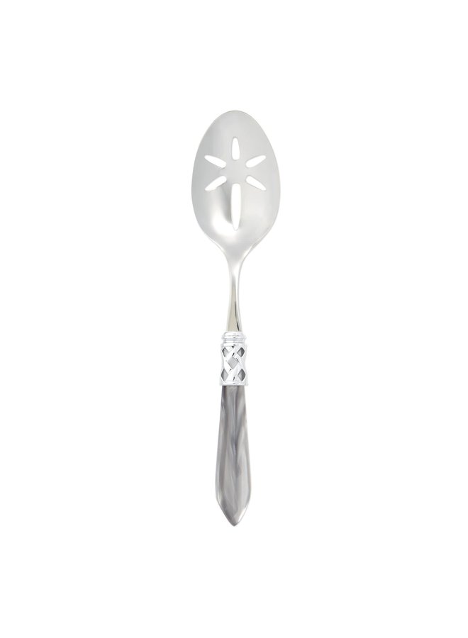 Aladdin Brilliant Light Gray Slotted Serving Spoon