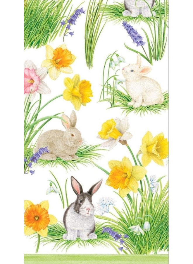 Bunnies and Daffodils Guest Towels