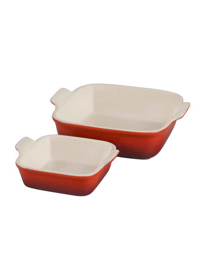 Heritage Square Baking Dishes, Set of 2