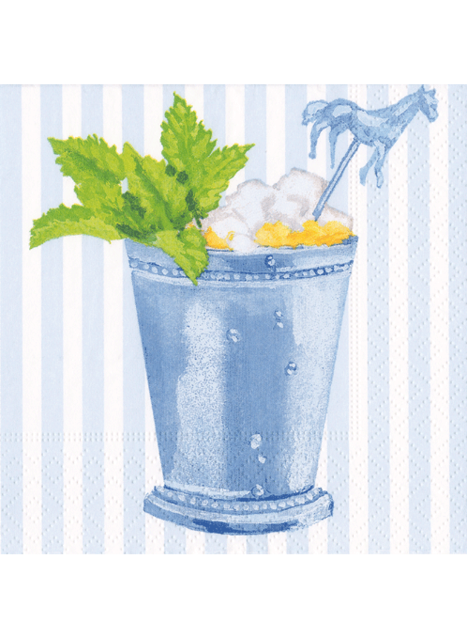 Mint Julep Blue Napkin Cocktail - 20 Per Package