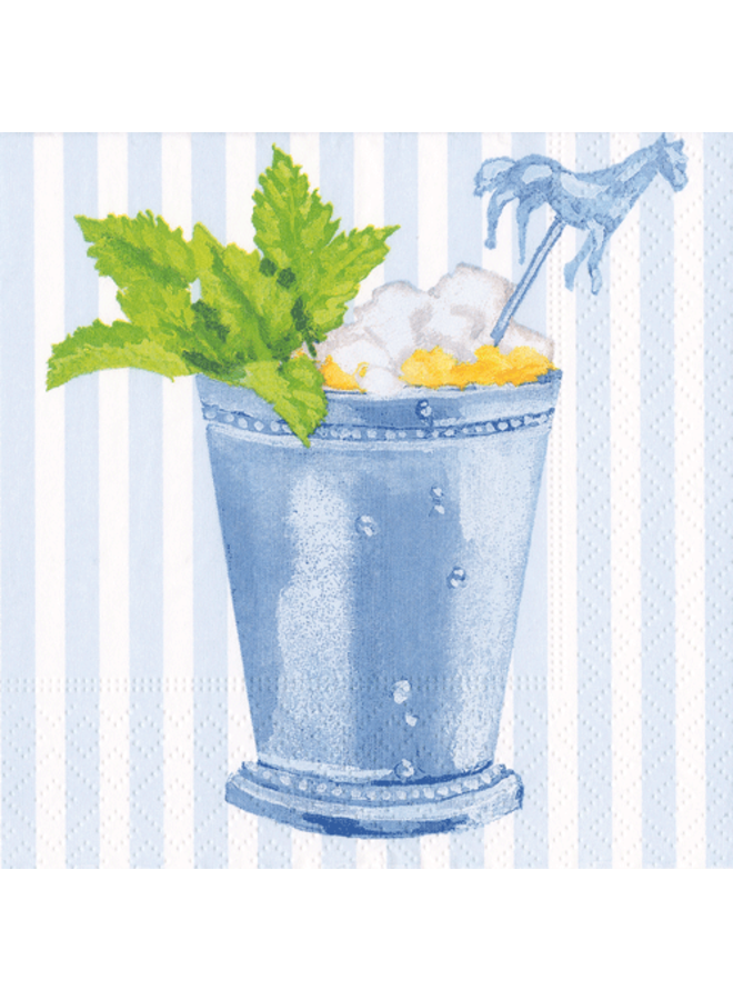 Mint Julep Blue Napkin Cocktail