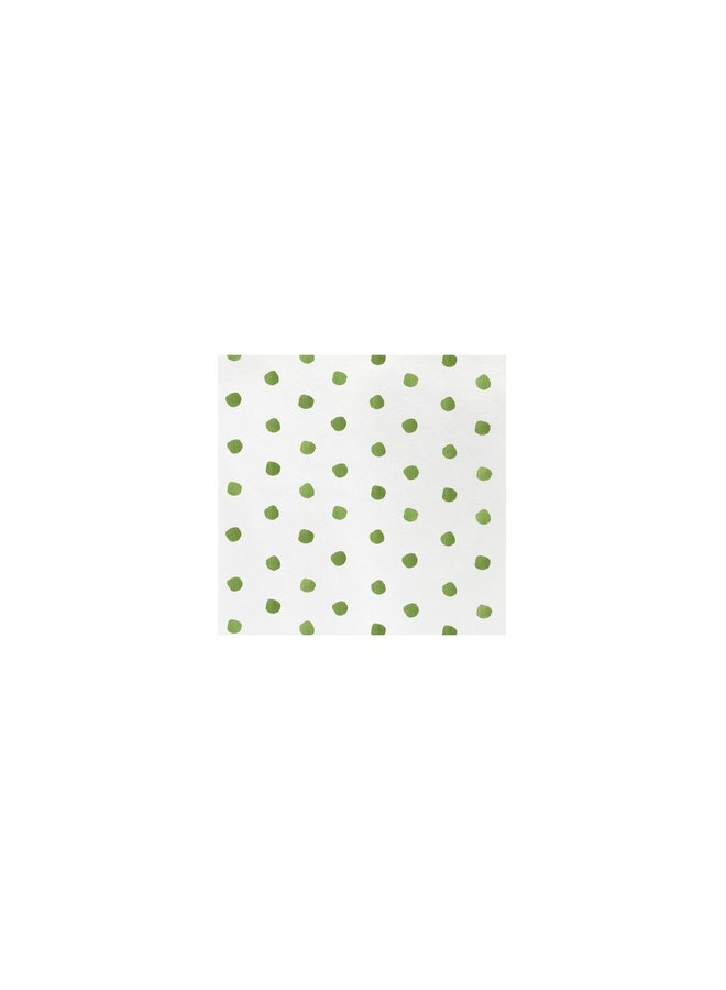 Papersoft Dot Green Cocktail Napkins (Pack of 20)