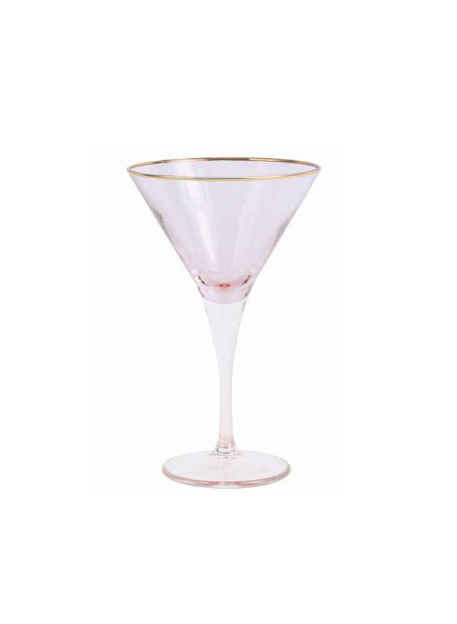Rainbow Martini Glass Pink