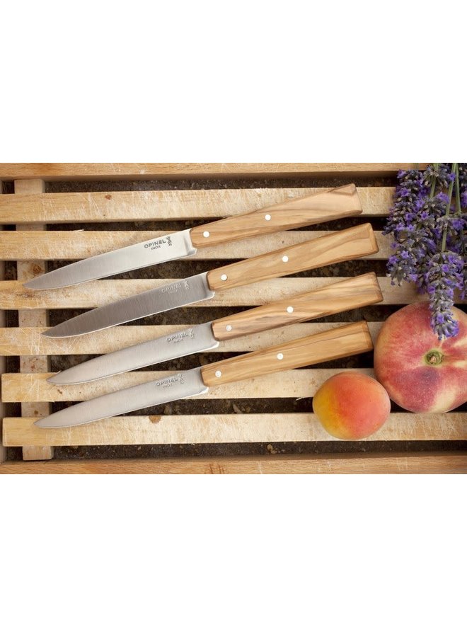 Opinel Bon Appetit 4pc Wooden Steak Knife Set - Blackstone's of