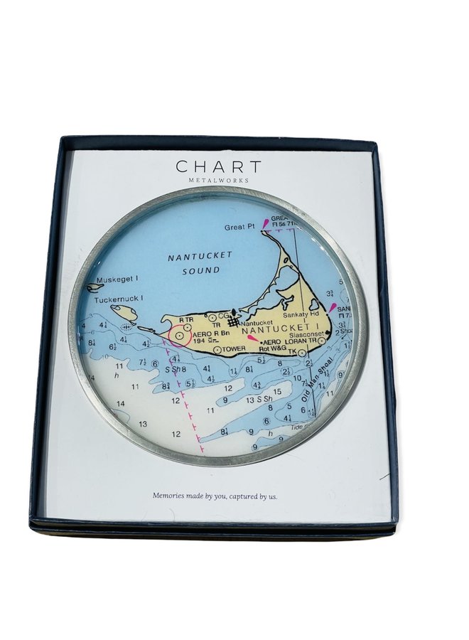 Nantucket Nautical Chart Coaster