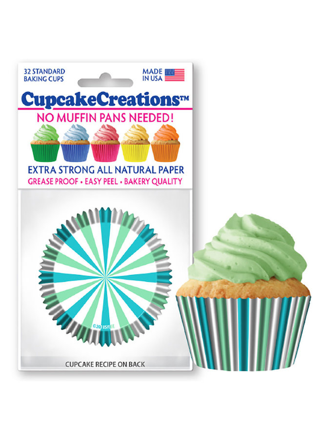 Mint & Turquoise Baking Cups