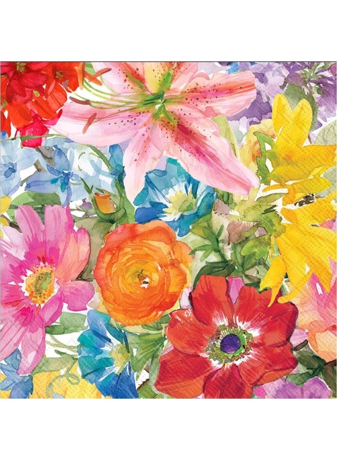 Paper Cocktail Napkin Abundant Floral