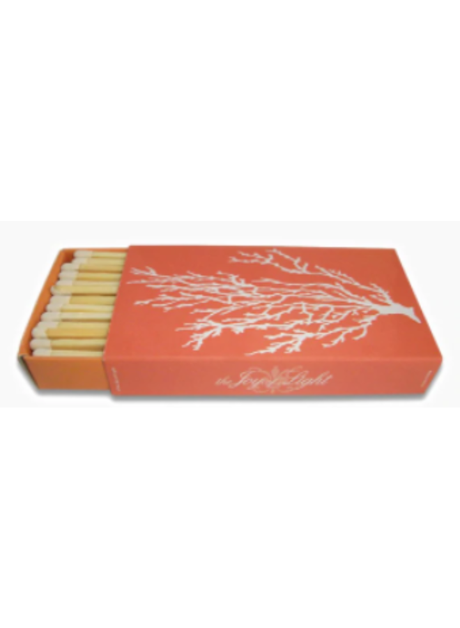 Matches Coral on Embosses Matte 4" Collectible Matchbox