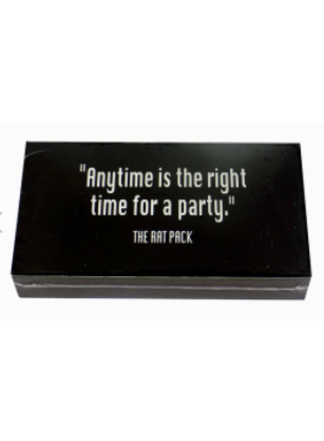 Designer Matches Rat Pack on Black & White Embossed Matte 4" Collectible Matchbox