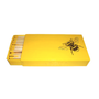 Designer Matches Gold Bee on Yellow Embossed 4" Collectible Matchbox