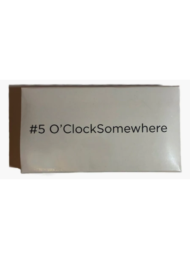 Designer Matches 5 O'ClockSomewhere Embossed 4" Collectible Matchbox