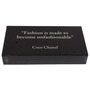 Designer Matches Coco Chanel Fashion Embbossed Matte 4" Collectible Matchbox