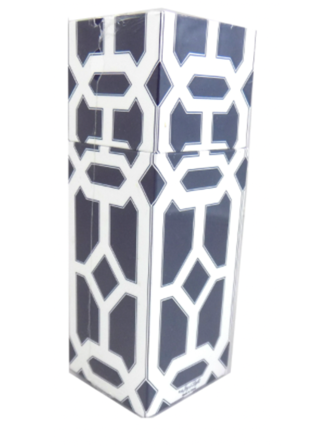 Designer Matches Navy Lattice Embossed 4" colloectible Matches