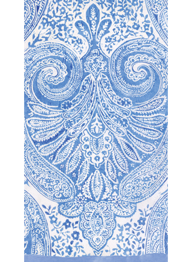 Paisley Medallion Guest Towel Napkins in Blue - 15 Per Package